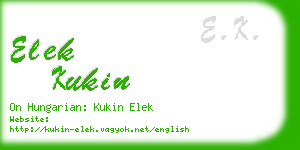 elek kukin business card